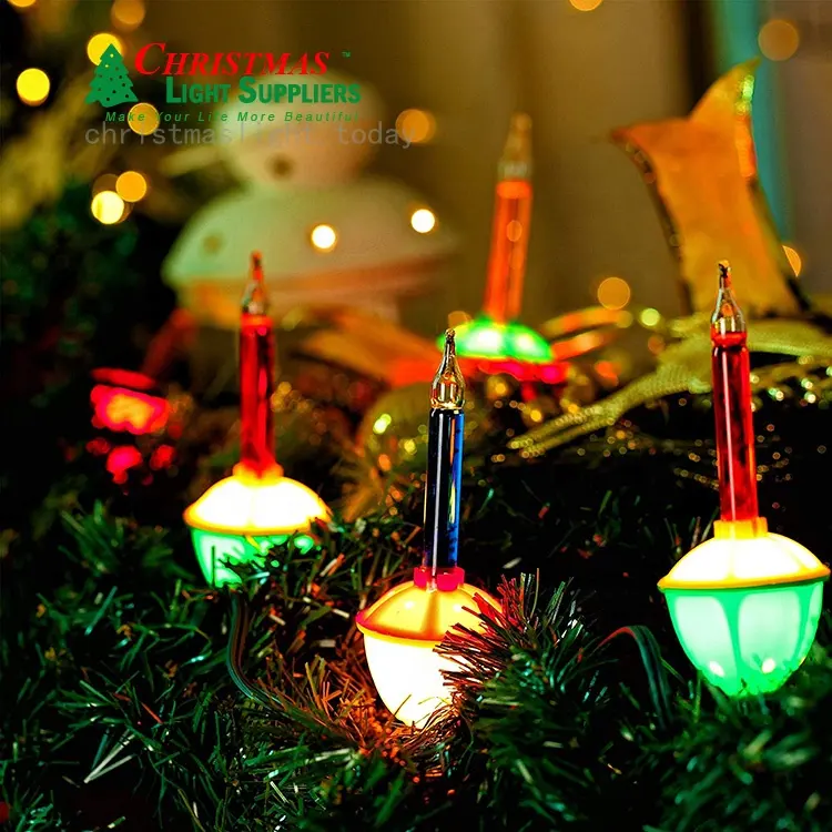 Set di 7 vite in bolla Magica luci Set Impermeabile esterna coperta Di Natale di Natale Luce Della Stringa