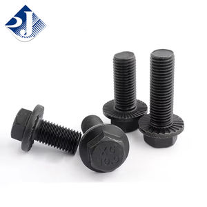 Din6921 Sechs kant flansch schraube Klasse 8.8 M8 M10 M12 Sechs kant flansch kopfs ch raube aus Kohlenstoffs tahl mit M16-Gewinde 100mm 110mm Länge ASME Standard - Product Image 1