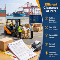 Agent d'expédition maritime DDP porte-à-porte pour les ensembles de revêtements de tiroirs en caoutchouc vers le Koweït, Dublin, Irlande, avec dédouanement efficace