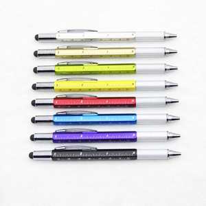 Stylo bille multifonction rond en métal, neuf, avec règle intégrée, idéal pour l'école - Product Image 1