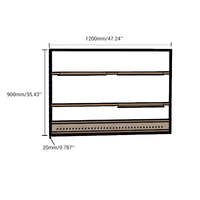 Étagères flottantes YOUPON, économiques, en alliage d'aluminium, multi-niveaux, durables, anodisées, organisateur mural pour la maison, le bureau, la cuisine