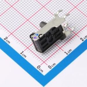 TC-1125-A8.0-B10.0-260 Tactile Switch Through hole-3P,8.6x16.2mm Switch Round Button 2.6N Right Angle Insert With Bracket - Product Image 2