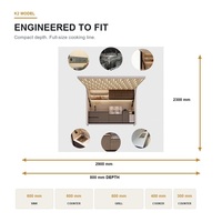 Cuisine d'extérieur portable avec design pliable, idéale pour le camping, les pique-niques et la cuisine en plein air