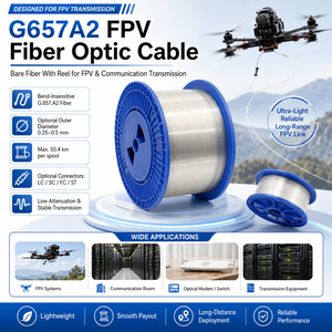 ใยแก้วนำแสงเปลือย G657A2 สำหรับโดรน FPV ขนาด 0.27 มม. สายไฟเบอร์ออปติกแบบ Single Mode ความยาว 10 กม. 20 กม. 30 กม. พร้อมจำหน่ายแบบ OEM - Product Image 6