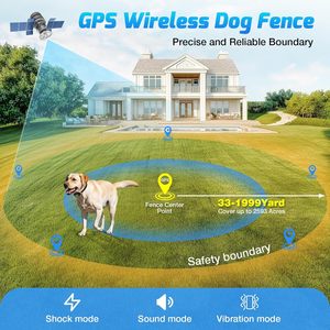 Système de clôture sans fil GPS pour chien, collier électrique, portée réglable 99-5997 pieds, étanche, pour chiens de taille moyenne à grande - Product Image 2