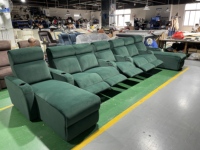 Green Velvet Schlafs ofa 7 Sitzer Lounge Home Cinema Stuhl Sofa Theater möbel Electric Theatre Recliner Wohnzimmer möbel