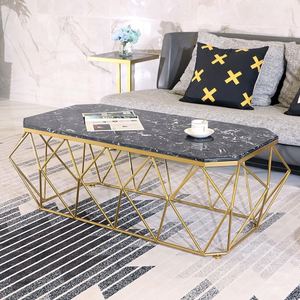 Table basse moderne <span class=keywords><strong>en</strong></span> fer et marbre doré, design nordique, luxe, pour salon, bureau, design moderne, plexiglas - Product Image 5