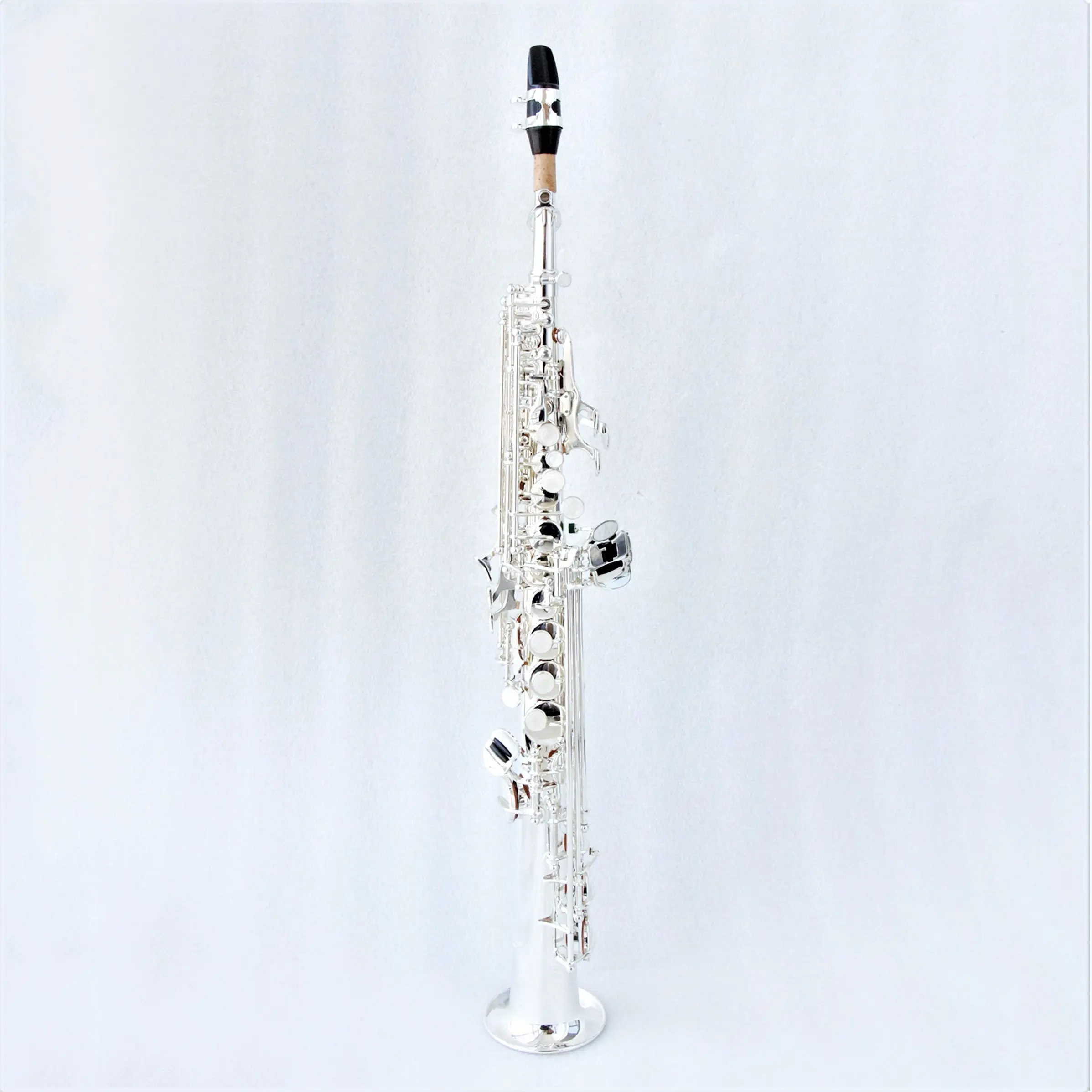 Professioneel Houtblazers Instrument Sopraan Saxofoon Verzilverde Saxofoon Sopraan Professionnel Rechte Saxofoon