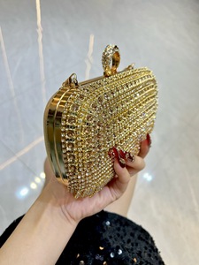 High-end European-American Retro Tassel Diamond-encrusted Dress <b>Clutch</b> Evening Handbag for Ladies Cheongsam New Style Tanjing - Product Image 2