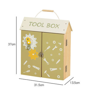Ensemble d'Outils Éducatifs Montessori pour Enfants Boîte à Outils en Bois Bricolage Simulation Vis et Écrous Kit Boîte à Outils à Double Porte Jouets pour Enfants - Product Image 5