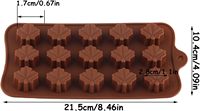 15-fach Ahornblatt-Silikonform für Süßigkeiten, Schokolade, Kekse, Gummibärchen, Kuchendekoration, Eiswürfel
