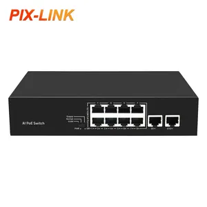 PoE Ethernet Switch 10 Ports 10 100M 96W PoE Network Switch With 2 Ports Uplink for CCTV IP Camera