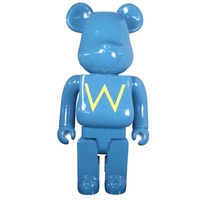Sculpture d'ours en fibre de verre colorée à la main, 100%, jolie Statue d'animaux, Sculpture