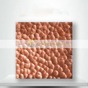 M101 Hammered Copper <strong>Sheet</strong> Wall <strong>Cladding</strong> Decorative 304 <strong>Metal</strong> <strong>Sheet</strong> for Wall and Home Decoration Manufacturer Indian Factory - Product Image 3