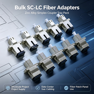 อะแดปเตอร์ไฟเบอร์ออปติกแบบ SC‑LC Simplex ตัวเรือนโลหะผสมสังกะสี ค่าการสูญเสียการแทรกที่ต่ำ UPC Fiber Flange Coupler สำหรับแผงแพทช์โทรคมนาคม - Product Image 4