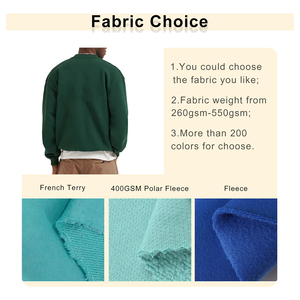 เสื้อสเวตเตอร์แขนสั้นของผู้ชายเสื้อสวมหัวไหล่แบบหนาสำหรับใส่เดินบนถนนเสื้อสเวตเตอร์พอดีตัวสำหรับ360Gsm เสื้อครอปผ้าฝรั่งเศสแบบออกแบบได้ตามที่ต้องการ - Product Image 2