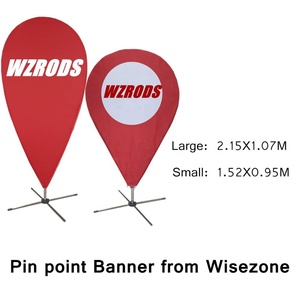 LOS BANERES PIN POINT, TAMBIÉN CONOCIDOS COMO BANERES DE BURBUJAS, SON BANERES DE SEÑALIZACIÓN PORTÁTILES GRANDES CON FORMA ESPECIAL, COMO UN MARCADOR DE LUGAR EN MAPAS - Product Image 3