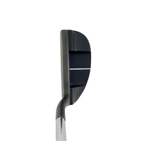 Club de golf putter noir personnalisé OEM avec logo, pour droitier, manche en acier, poignée en caoutchouc PVD noir, face usinée CNC, prix usine, pour hommes