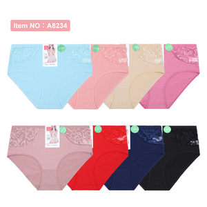 Mutandine in <span class=keywords><strong>cotone</strong></span> <span class=keywords><strong>100</strong></span>% da <span class=keywords><strong>donna</strong></span> plus size mutandine in pizzo 3XL A8226 - Product Image 3