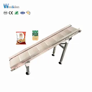 Inclined Finish Product Output Conveyor Elevator Modular Climbing Inclined PVC Conveyor for Packing Production Line