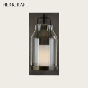 Applique murale LED moderne en bronze avec verre pour chambre, couloir, entrée, patio 110V – Vente directe - Product Image 3