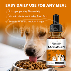 <span class=keywords><strong>Gotas</strong></span> Líquidas <span class=keywords><strong>de</strong></span> Colágeno para Mascotas, Suplemento para la Piel y el Pelaje <span class=keywords><strong>de</strong></span> Perros y Gatos con Alergias, Biotina, Vitamina C y <span class=keywords><strong>Ácido</strong></span> <span class=keywords><strong>Hialurónico</strong></span> - Product Image 3