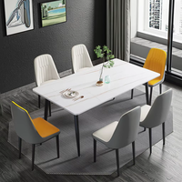 Ensemble de table à manger moderne classique 8 places Ensemble de table à manger de luxe en verre