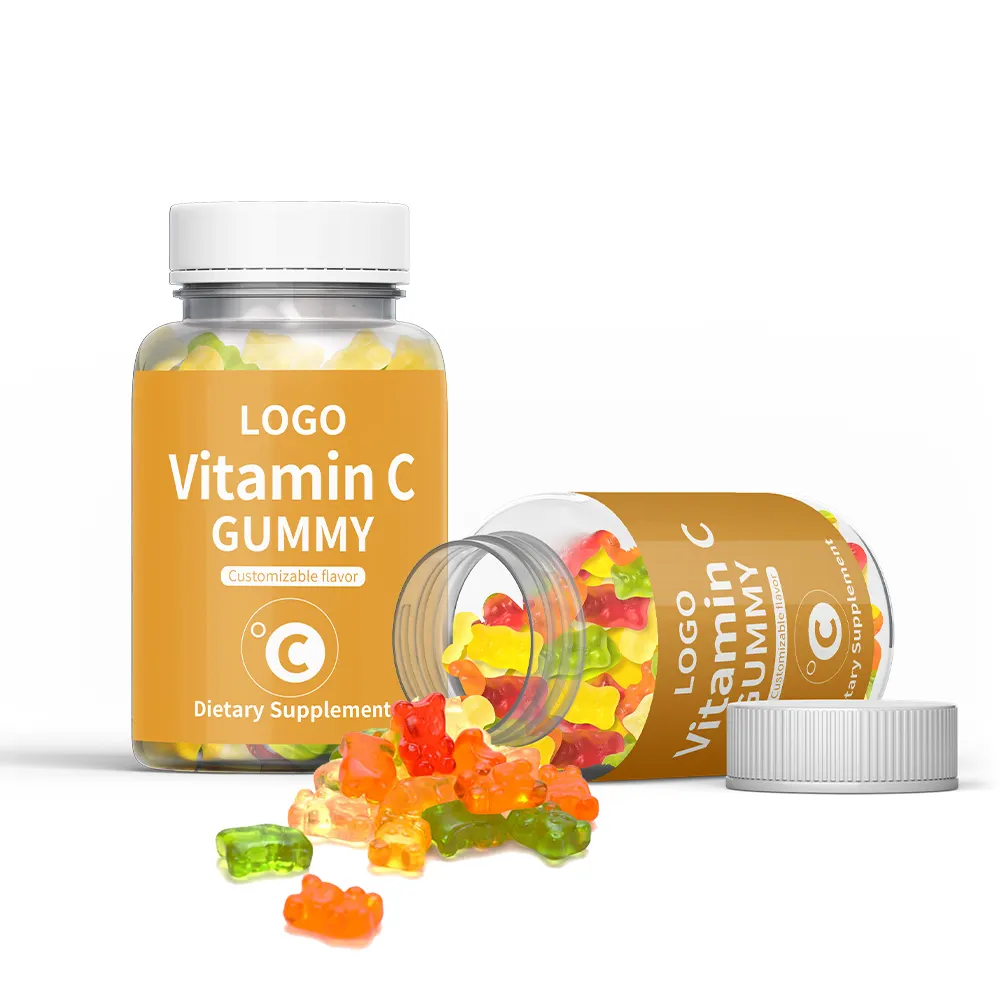 Free Sample High-quality Jelly Candy Gummy Sour Sweet Mix vitamin supplements bear vegan gummy China Bottle Packaging Oem