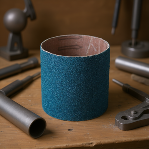 Cinta de lija de circonio Fervi, grano 80, forma cilíndrica, para pulir metal y madera - Product Image 3