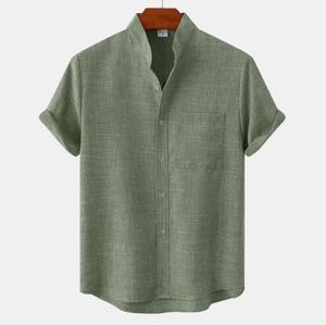 Camicie da <span class=keywords><strong>uomo</strong></span> a manica corta semplici di alta qualità da <span class=keywords><strong>uomo</strong></span> in bianco <span class=keywords><strong>oversize</strong></span> <span class=keywords><strong>camicia</strong></span> Casual in <span class=keywords><strong>lino</strong></span> di cotone per <span class=keywords><strong>uomo</strong></span> - Product Image 6