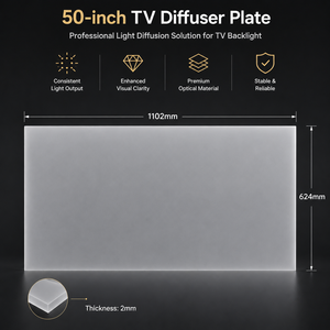 Placa Difusora para TV de 32 Pulgadas, 710x405mm, 1.5mm, Blanca Lechosa, Acrílica, Difusión de Luz Uniforme para una Mejor Visualización - Product Image 6