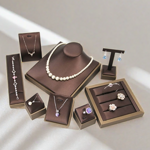 ชุดเครื่องประดับหนัง PU สำหรับร้านค้าหรูหราชุดเครื่องประดับหน้าต่างร้านเครื่องประดับตามสั่ง - Product Image 4