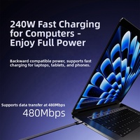 Kabel Pengisi Daya Tipe C 240W 480Mbps Berkualitas Tinggi Grosir, Kabel Penyangga Ponsel 2 in 1