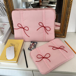 Funda Protectora Acolchada para <span class=keywords><strong>Laptop</strong></span>/Tablet, de Algodón, con Logotipo y Colores Personalizados, con Lazo Decorativo - Product Image 4