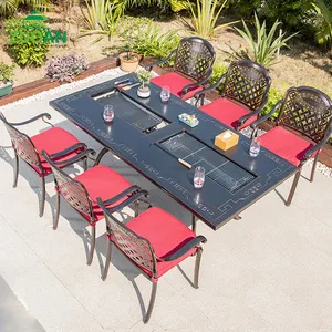 Table d'extérieur pour barbecue, portable, de marque, gril, multifonction, avec lanceurs