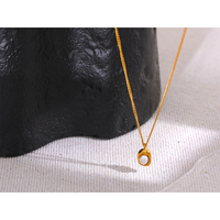 Collier pendentif JINYOU 1606 Charm Chic en imitation perle, plaqué or 18 carats, élégant bijou pour femme