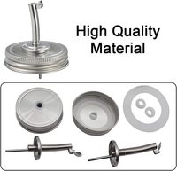 Couvercles en acier inoxydable de 70 mm et 86 mm pour bocaux Mason, avec bec verseur facile à ouvrir, pour distributeur d'huile d'olive et bouteilles à vinaigrette.