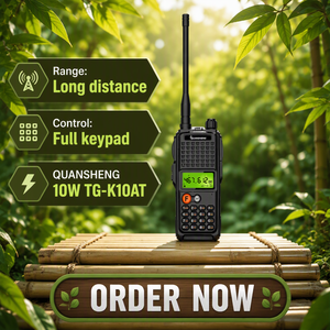 Radio bidirectionnelle HAM QUANSHENG TG-K10AT, best-seller, <span class=keywords><strong>talkie</strong></span>-<span class=keywords><strong>walkie</strong></span> 10W 4000mAh LCD - Product Image 4