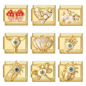 Italian Micro-inlaid Gold Plated Stainless Steel Bracelet Simple Fashion Kids DIY Patch Accessories Gift - Product Image 6
