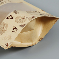 Bolsa de Papel Kraft Reutilizable con Cierre y Ventana Transparente, Diseño Personalizado, para Envasado de Frutos Secos
