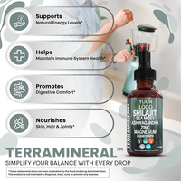 Échantillon gratuit OEM Gouttes de liquide de Shilajit avec mousse de mer Ashwagandha Zinc Magnésium Vitamines Boisson énergétique minérale