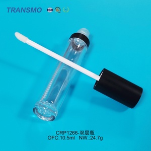 Tubos de Brillo Labial Personalizados, Cilíndricos, Largos, Gruesos, Transparentes, Vacíos, de Doble Pared, al por Mayor, 10 ml, Envases Únicos para Brillo Labial - Product Image 4