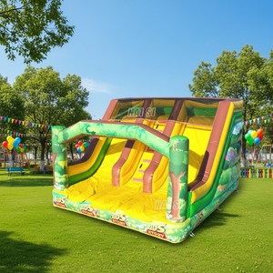 Toboggan gonflable double voie pour bonbons, château gonflable durable avec toboggans, maison de rebond gonflable pour la vente et la <span class=keywords><strong>location</strong></span> commerciales - Product Image 1