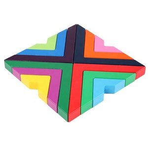 Commercio all'ingrosso arcobaleno in legno Stacking blocco Set di giocattoli in legno per bambini arcobaleno blocchi <span class=keywords><strong>geometrici</strong></span> arcobaleno - Product Image 6