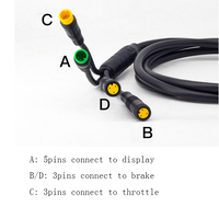 Câble étanche 1T4 pour moteur 8fun/Bafang BBS EB-BUS