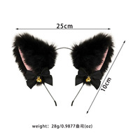 Bandeau et pinces à mamelon pour oreilles de chat en peluche BDSM pour la stimulation des couples et le plaisir du cosplay