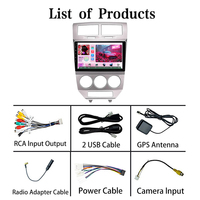 Autoradio Jiawell 10 pouces avec système de navigation GPS, Mirror Link, FM, WiFi, Bluetooth, lecteur DVD pour Dodge Caliber 2007-2010