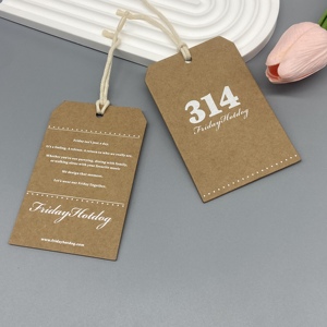 Bán chạy nhất tùy chỉnh thân thiện với môi giấy kraft treo <span class=keywords><strong>tag</strong></span> thiết kế sáng tạo với logo cho nhãn hàng may mặc cho túi xách và giày - Product Image 4