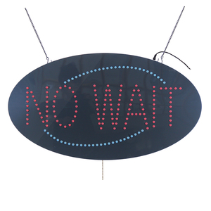 15*27 inch hình dạng hình bầu dục dẫn không có dấu hiệu chờ đợi, dẫn dấu hiệu tầm nhìn signage cho cửa sổ cửa hàng, On/Off/chế độ nhấp nháy - Product Image 2