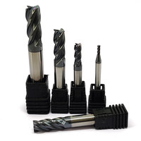 Fraise à queue en carbure monobloc HRC55 polie à 4 cannelures pour acier inoxydable Inox SUS304 SUS316